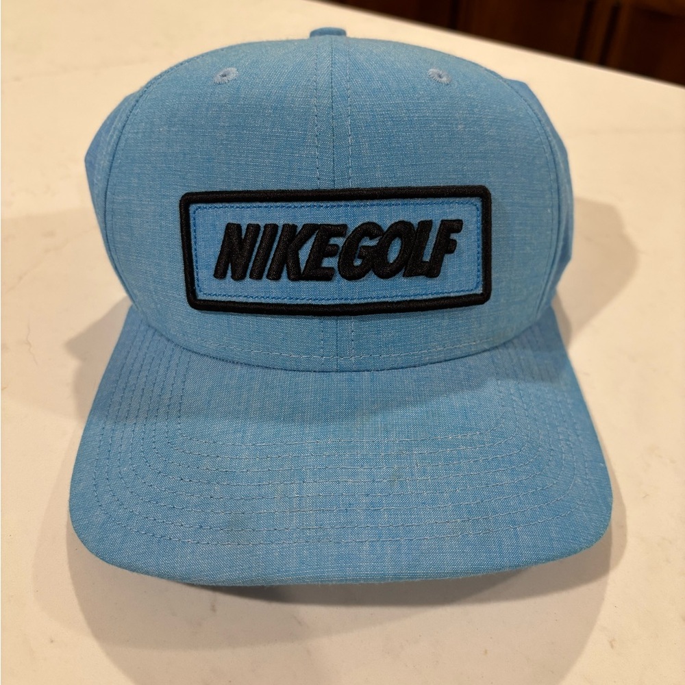 Nike Men's Golf Hat Blue Engineered for Championship Athletes Spell Out Logo